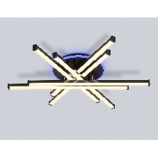 Потолочный светодиодный светильник Ambrella light FL6272 BK черный 76W 3000K-6400K+RGB 700*615*135 (ПДУ ИК)