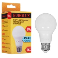 Лампа светодиодная EUROLUX LL-E-A60-11W-230-4K-E27 груша