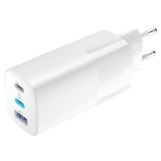 Сетевое зарядное устройство OLMIO 2Type-C/USB, 65W, 6A, QuickCharge3.0, PowerDelivery3.0, GAN