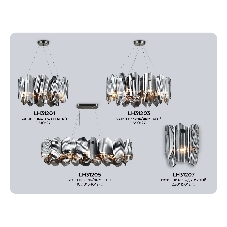 Светильник Ambrella light LH31207/2 SN/SM сатин никель/дымчатый E14*2 max 40W 220*150*270