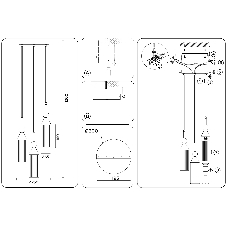 Светильник Ambrella light LH55252/3 BK/BS/CL черный/латунь/прозрачный E14*3 max 40W D230*1200