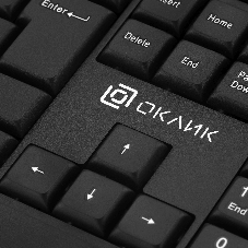 Клавиатура проводная Oklick 145M, USB, черный