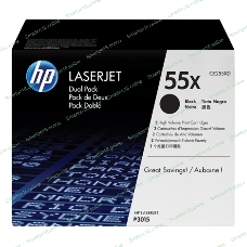 Картридж лазерный набор из 2 шт HP LaserJet CE255XD черный для LJ P3015(2 х 12500 стр)