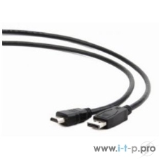 Кабель Cablexpert DisplayPort->HDMI, 10м, 20M/19M, черный, экран, пакет