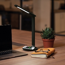 Светильник настольный Rexant Status LED, USB-зарядка устройств, 2700-6500 К, диммирование, 220 В, эффект тиснения под кожу Светильник настольный Rexant Status LED, USB-зарядка устройств, 2700-6500 К, диммирование, 220 В, эффект тиснения под кожу