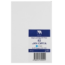 Картридж струйный NVPrint 82 (NV- C4911A) Cyan для HP DesignJet 500/800 (69 мл) совместимый