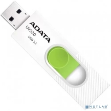Флешка USB ADATA UV320 (AUV320-512G-RWHGN), 512Gb, USB 3.2 Gen1, R/W 100/30, белый/зеленый