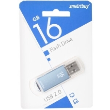 Флешка USB Smartbuy V-Cut series blue (SB16GbVC-B), 16Gb, USB 2.0, R/W 25/15, синий