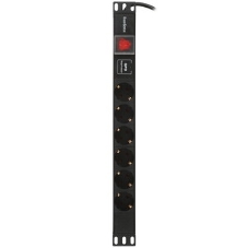 Блок розеток горизонтальный ExeGate ServerPro PDU-19H608 Al-6S-EU2-SW-SPD1, 19