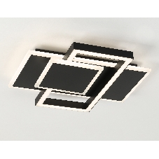 Потолочный светодиодный светильник Ambrella light FA1022/3 BK черный 50W 3000K-6400K 380*345*75 (ПДУ ИК)