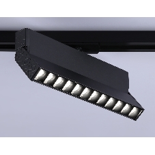 Трековый однофазный светодиодный светильник Ambrella light GL6819 BK черный LED 12W 4200K 24° 230*22*87