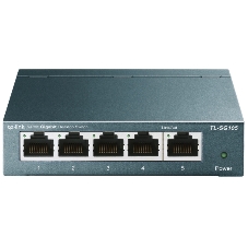 Коммутатор настольный TP-Link TL-SG105S 5-портовый 10/100/1000 Мбит/с