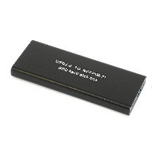 Бокс для SSD диска NGFF (M2) с выходом USB 3.0 алюминиевый, черный Бокс для SSD диска NGFF (M2) с выходом USB 3.0 алюминиевый, черный