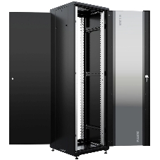 Шкаф коммутационный NTSS Премиум (NTSS-R42U6060GS-1BL) напольный 42U 600x600 мм пер. дв. стекл металл 900 кг черный 510 мм 86 кг 1987 мм 20 металл
