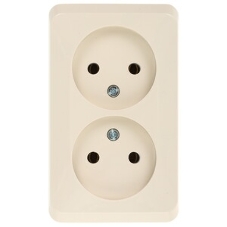 Розетка 2-ая б/з без шторок PA16-005K Schneider Electric ЭТЮД О/У Кремовый