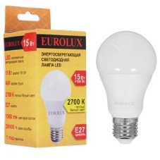 Лампа светодиодная EUROLUX LL-E-A60-15W-230-2,7K-E27
