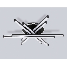 Потолочный светодиодный светильник Ambrella light FL6272 BK черный 76W 3000K-6400K+RGB 700*615*135 (ПДУ ИК)