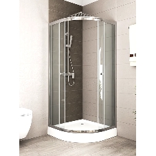 Душевой уголок BAU Dream Hit с поддоном 100x100х195, прозрачное закаленное стекло, хромированный про