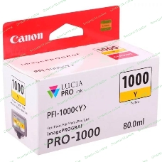 Картридж струйный Canon PFI-1000 Y желтый (80 мл.) для Canon IJ SFP PRO-1000 WFG