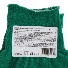 Перчатки из синтетической нити, ПВХ точка, 13 класс, изумрудный, L Россия
