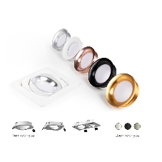 Корпус светильника C7658 SWH белый песок 120*120*H25mm MR16 GU5.3