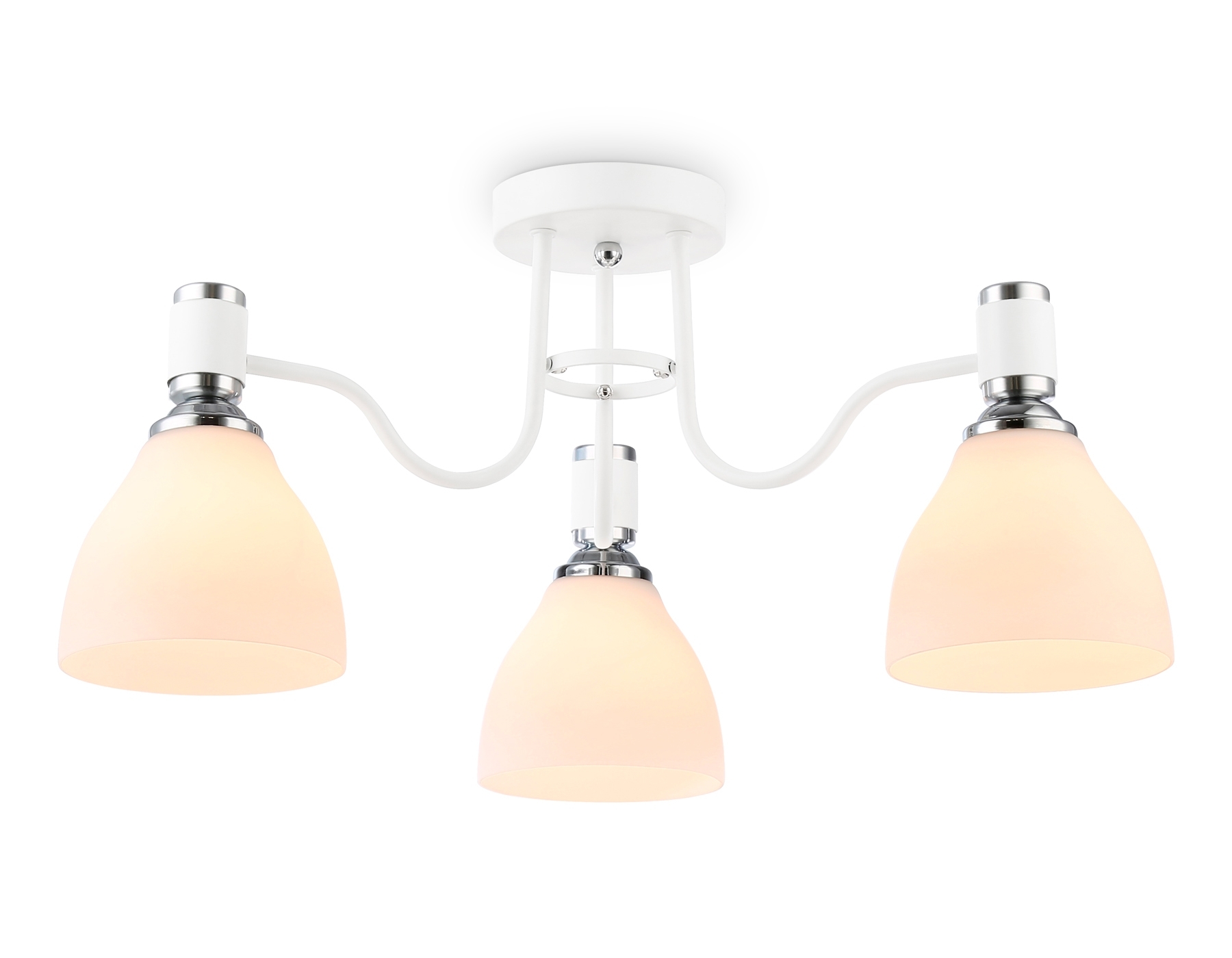 Светильник Ambrella light TR303302/3 WH/CH/FR белый/хром/белый матовый E27*3 max 60W D600*270