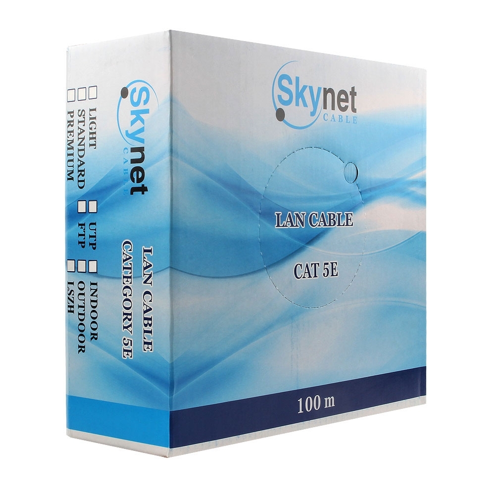 Кабель SkyNet Premium FTP outdoor 4x2x0,51, медный, FLUKE TEST, кат.5e, однож., 100 м, box, черный