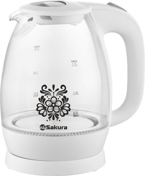 Чайник электрический Sakura SA-2715W (1.7) стекл подсв
