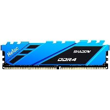 Оперативная память NETAC Shadow, DDR4, 16Gb (1x16Gb), 2666MHz, CL19, DIMM, с радиаторами, синий