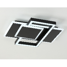 Потолочный светодиодный светильник Ambrella light FA1022/3 BK черный 50W 3000K-6400K 380*345*75 (ПДУ ИК)