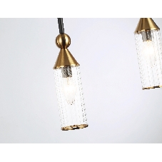Светильник Ambrella light LH55254/4 BK/BS/CL черный/латунь/прозрачный E14*4 max 40W 845*65*1150