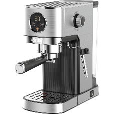 Кофеварка рожковая Korting KCM 1001 EX нержавеющая сталь, молотый, 1.2 л, 1350 Вт, 20 бар