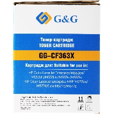 Картридж лазерный G&G GG-CF363X пурпурный (9500 стр.) для HP CLJ M553N/M553DN/M553X/M577C/M577Z/M577F/M577DN