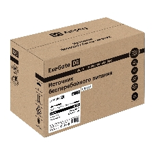 Источник бесперебойного питания ExeGate Smart LB-1000.LCD.AVR.2SH (1000VA/650W, LCD, AVR, 2*Schuko, батарея 12V 9Ah, черный)
