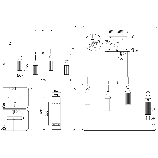 Светильник Ambrella light LH55254/4 BK/BS/CL черный/латунь/прозрачный E14*4 max 40W 845*65*1150