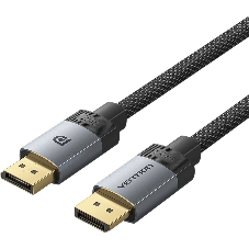 Кабель Vention DisplayPort v2.1 20M/20M - 1м Тканевая оплетка