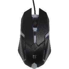 Мышь проводная Defender Cyber MB-560L черный, 1200 dpi, USB, кнопки - 3