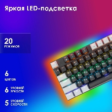 Клавиатура Oklick K600X проводная, USB Type-A, серый