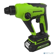 Перфоратор GreenWorks GD24SDS1K2, 24 В, 1,2 Дж, от аккумулятора