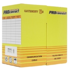 Кабель витая пара PROconnect U/UTP cat.5e 2х2х24AWG solid CCA PVC сер. (м)