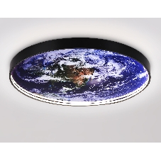 Настенно-потолочный светодиодный светильник Ambrella light FW11135 BK черный 38W LED 3000-6400K D600*38