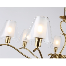 Люстра Ambrella light LH57093/7 BS/FR латунь/белый матовый E14/7 max 40W D840*790