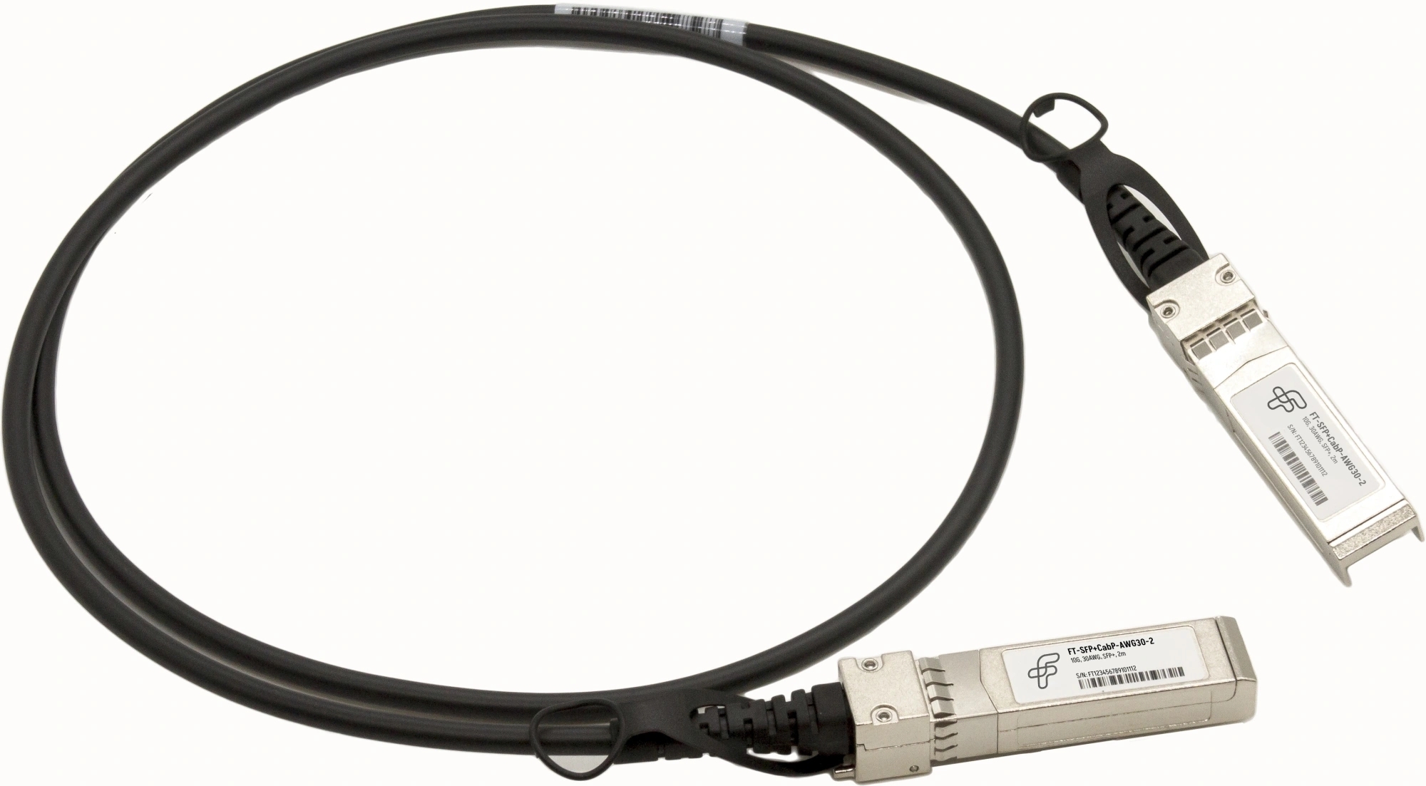Fibertrade FT-SFP+CabP-AWG30-2, Кабель DAC Copper cable, 10G, SFP+ -to- SFP+, 30AWG витая пара, 2M