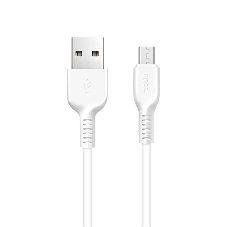 Кабель USB 2.0 HOCO X13, AM/microBM, белый, 1м