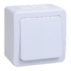 Выключатель IEK EVMP10-K01-10-54-EC ВС20-1-0-ГПБ выкл 1кл о/у IP54 (цвет клавиш: белый) ГЕРМЕС PLUS