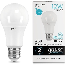Лампа светодиодная Gauss 23222 LED Elementary A60 12W E27 1150lm 4100K 1/10/50 0