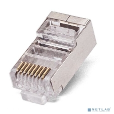 Коннектор RJ-45, Filum FL-NA-PLUG6-3 6A кат., 8p8c, экран, 50 мкм, универсальный, для одножильного и многожильного кабеля, уп/100 шт