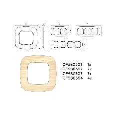 Рамка OMEGA Radian (Шампань Металл шлифованный) 4-ая OF580304