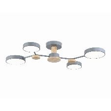 Светильник Ambrella light FL4859/4 GR/WD серый/дерево 60W 3000-6000K 700*400*120 (без ПДУ)
