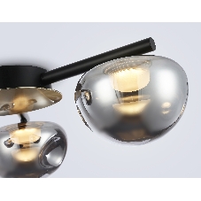 Светильник Ambrella light LH12006/3 BK/GD/SM черный/золото/дымчатый 18W 3000K D640*170